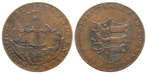 Great Britain. Sandwich, Kent AE Halfpenny Token.