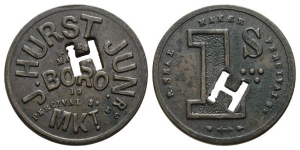 Great Britain. London AE 1 Shilling Token.