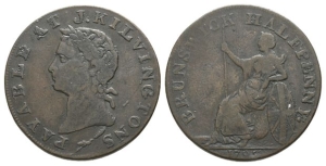 Great Britain. Brunswick, Middlesex AE Halfpenny Token.