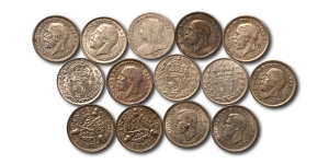 Great Britain. Hanover, Victoria, George V & VI, Threepence Group.