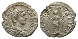 Geta, as Caesar AR Denarius.