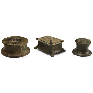 Roman Bronze Statue Base Group