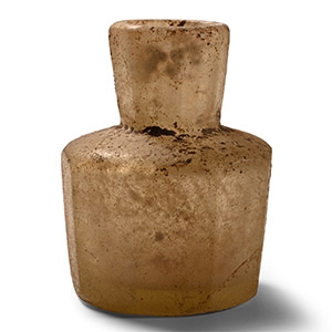 Post Sassanian Cut Glass Bottle