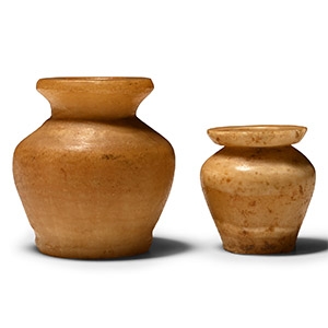 Egyptian Alabaster Kohl Jars
