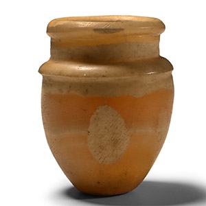Egyptian Alabaster Vase with Carinated Shoulders
