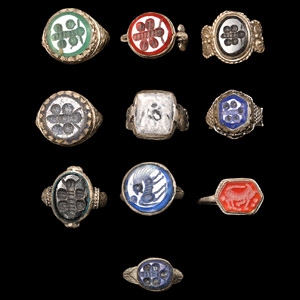 Tribal Silver-Coloured Metal Ring Group