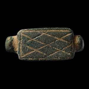 Greek Bronze Ring with Pattern