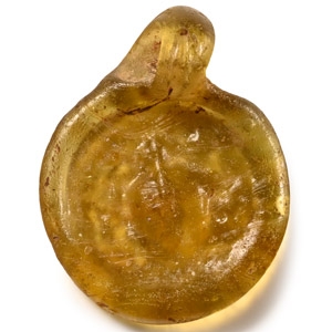 Late Roman Glass Frog Pendant