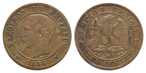 France. Napoleon III AE 2 Centimes.