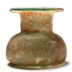 Roman Glass Candlestick Bottle