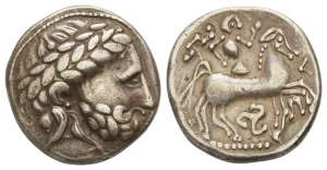 Electrotype of Uncertain Tribe AR Tetradrachm at Middle Danube.
