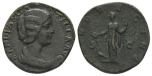 Electrotype of Manlia Scantilla, Augusta AE Sestertius.