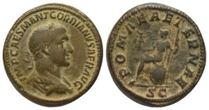 Electrotype of Gordian II AE Sestertius.