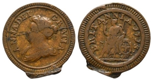 Great Britain. Anne Trial Cast Pattern Farthing.