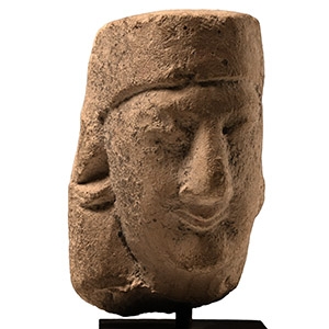 Archaic Cypriot Head of a Male Votary