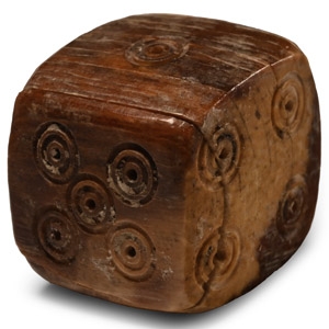 Late Roman Bone Dice Gaming Piece