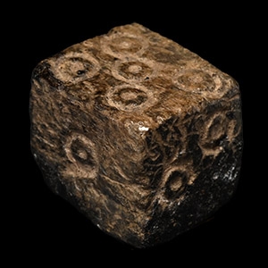 Roman Lancashire Jet Dice Gaming Piece