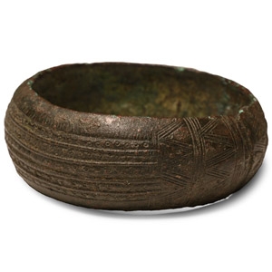 Large Anglo-Scandinavian Viking Decorated Bronze Bangle