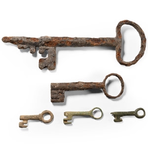 Tudor and Later Bronze and Iron Key Group