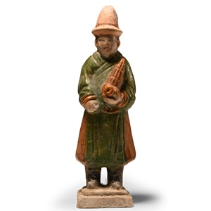 Chinese Ming Glazed Terracotta Attendant