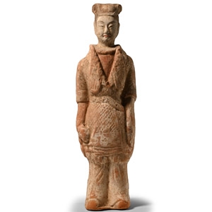 Chinese Northern Qi Terracotta Attendant