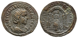 Otacilia Severa, Augusta AE 24mm of Nisibis, Mesopotamia.