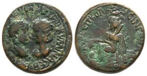Gordian III and Tranquillina AE 30mm of Singara, Mesopotamia.