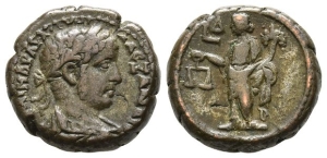 Severus Alexander Potin Tetradrachm of Alexandria, Egypt.