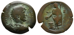 Hadrian AE Hemidrachm of Alexandria, Egypt.