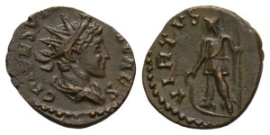 Tetricus II, as Caesar BI Hybrid Antoninianus.