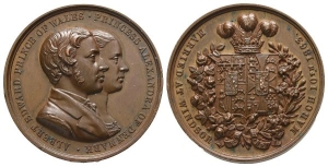 Hanover. Prince of Wales Albert Edward, AE Commemorative Medallion.