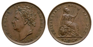 Great Britain. George IV AE Farthing.
