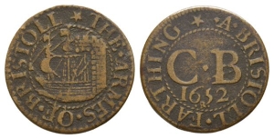 Great Britain. Gloucestershire, Bristol AE Halfpenny Token.