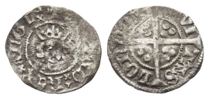England. Richard II AR Halfpenny.