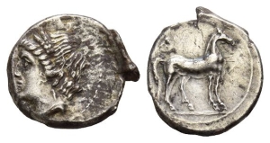 North Africa, Carthage AR Quarter Shekel.