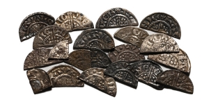 Group of Twenty [20] English AR Cut Coins.