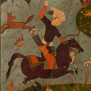 Mughal Hunting Scene Miniature