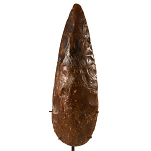 Large Stone Age Classic Knapped Flint Handaxe