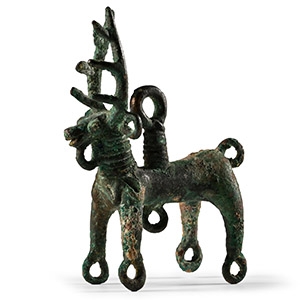 Caucasian Stag Figure with Attachment Loops