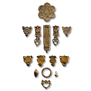 Golden Horde Belt Buckle and Fittings Group
