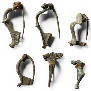 Roman Bronze Bow Brooch Group