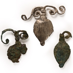 Roman Bronze and Silver Gladius Scabbard Mount Group