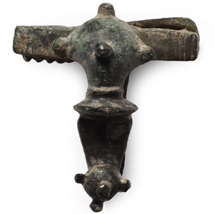 Roman Bronze Trumpet Brooch