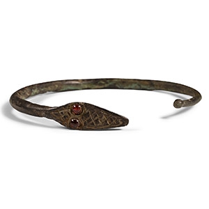 Migration Period Bronze Snake Bracelet