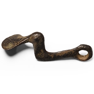 Byzantine Bronze Hanger with Chi Rho and Cross