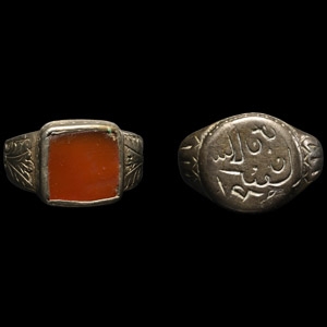Ottoman Silver Ring Pair