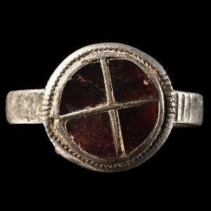 Merovingian Silver Ring with Garnets