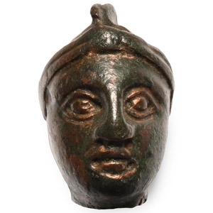 East Greek Bronze Helmetted Head