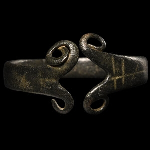 Bronze Age Ring with Coiled Terminals