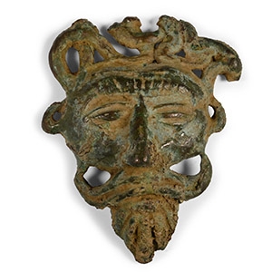 Medieval Bronze Face Mount